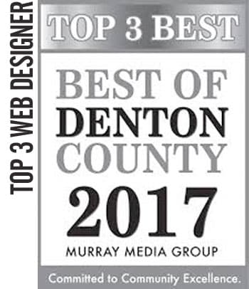 2017 Top 3 Best of Denton County – Best Web Designer