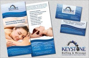 Print Marketing – Rack Cards & Business Cards – Keystone Massage Therapy