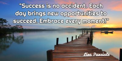 Success is no accident! Quote by Lisa Parziale