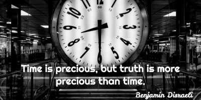 Time is Precious Quote - Quote of the Day - image of clock