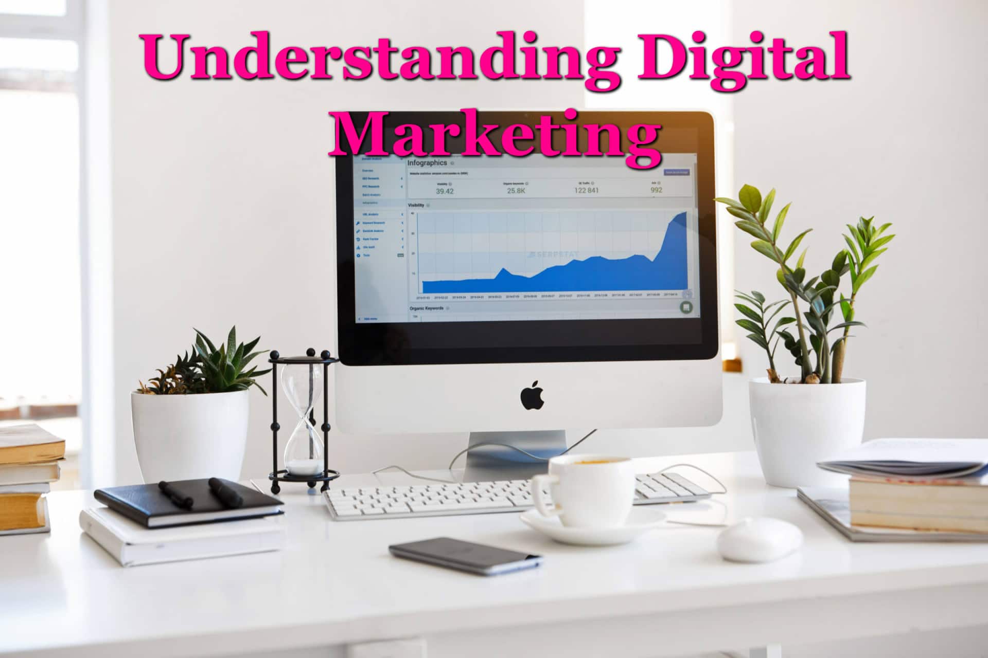A computer screen showing the benefits of effective digital marketing