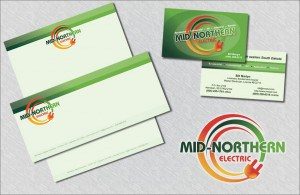 Print Marketing – Business Cards, Letterhead & Envelopes – Mid-Noerthern Electric