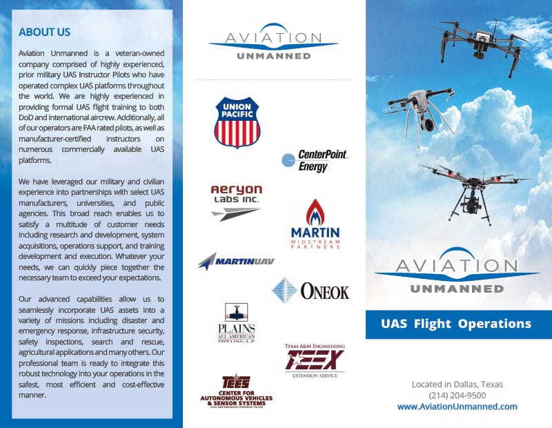 Brochure Design & Printing for Aviation Unmanned