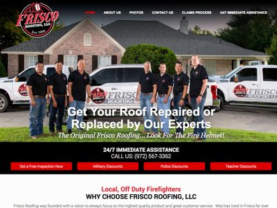 Frisco Roofing Website Design