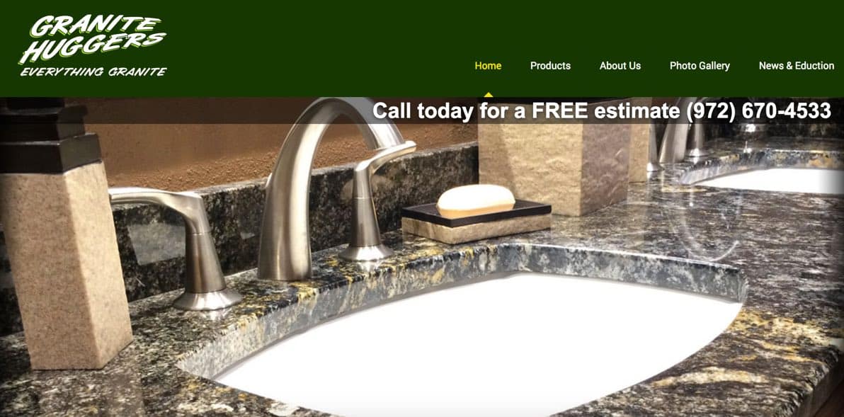 Granite Huggers Sanger Texas Web Design Sanger