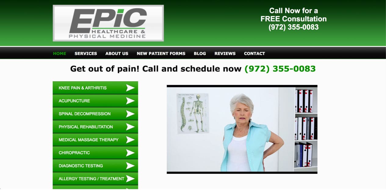 Website Design Portfolio Chiropractor